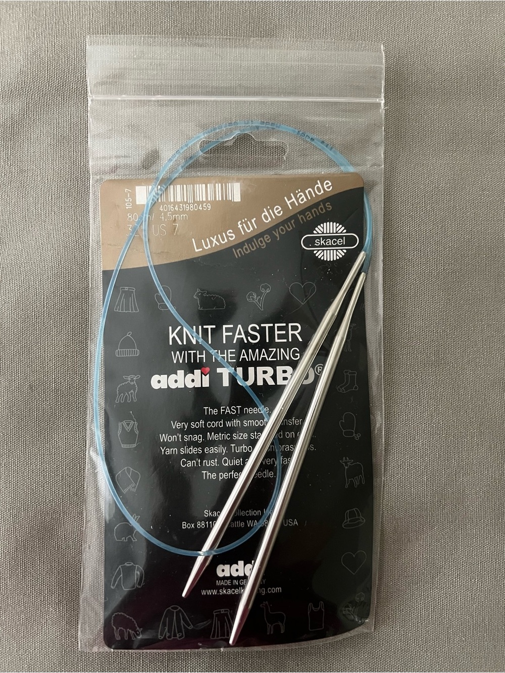 Skacel Addi Turno Circular Knitting Needles - US 7 32”